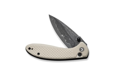 Image of CIVIVI Faeger Flipper &amp; Thumb Stud &amp; Button Lock Knife Milled Ivory G10 Handle