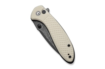 Image of CIVIVI Faeger Flipper &amp; Thumb Stud &amp; Button Lock Knife Milled Ivory G10 Handle