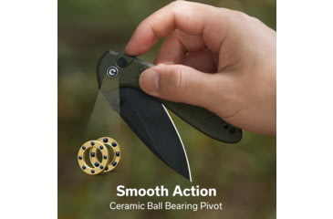 Image of CIVIVI Faeger Flipper &amp; Thumb Stud &amp; Button Lock Knife Milled Od Green G10 Handle