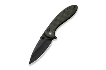 Image of CIVIVI Faeger Flipper &amp; Thumb Stud &amp; Button Lock Knife Milled Od Green G10 Handle