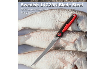 Image of Civivi Knife Shawka 5.81 Black Red Folding Fillet Knife