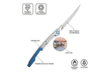 Image of Civivi Knife Shawka 5.81 Silver Blue Folding Fillet Knf