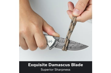 Image of CIVIVI Voidflare Flipper Knife G10 With Aluminum Foil Handle 2.92inch Damascus Blade