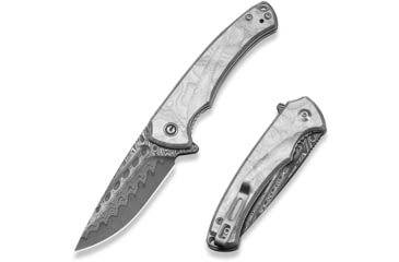 Image of CIVIVI Voidflare Flipper Knife G10 With Aluminum Foil Handle 2.92inch Damascus Blade