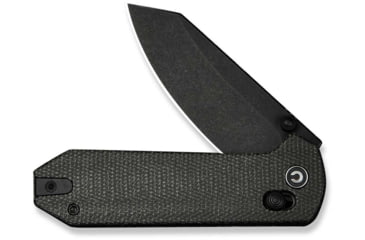 Image of CIVIVI Yonder Thumb Stud &amp; Crossbar Lock Knife Dark Green Canvas Micarta Handle