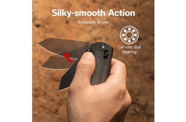 Image of CIVIVI Yonder Thumb Stud &amp; Crossbar Lock Knife Dark Green Canvas Micarta Handle