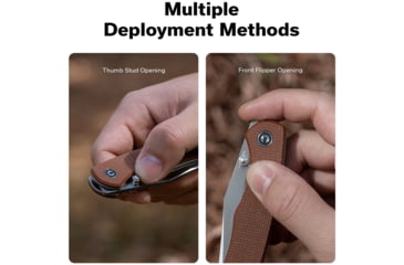 Image of CIVIVI Clingman Front Flipper &amp; Thumb Stud Knife Micarta Handle 2.99inch Nitro-v Blade C23065-3 - C23065-3