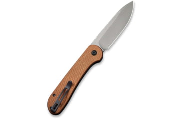 Image of CIVIVI Elementum Folding Knife, 3.47in, Carbon Steel, Micarta Handle, Brown/Gray, C2103D
