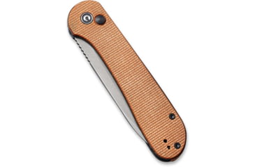 Image of CIVIVI Elementum Folding Knife, 3.47in, Carbon Steel, Micarta Handle, Brown/Gray, C2103D