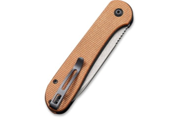 Image of CIVIVI Elementum Folding Knife, 3.47in, Carbon Steel, Micarta Handle, Brown/Gray, C2103D