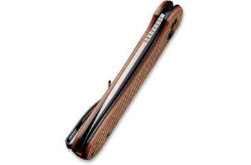 Image of CIVIVI Elementum Folding Knife, 3.47in, Carbon Steel, Micarta Handle, Brown/Gray, C2103D