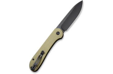 Image of CIVIVI Elementum Folding Knife, 3.47in, Carbon Steel, Micarta Handle, Olive/Black, C2103B