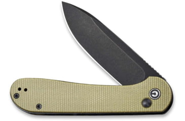 Image of CIVIVI Elementum Folding Knife, 3.47in, Carbon Steel, Micarta Handle, Olive/Black, C2103B