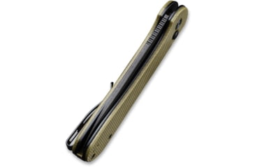 Image of CIVIVI Elementum Folding Knife, 3.47in, Carbon Steel, Micarta Handle, Olive/Black, C2103B