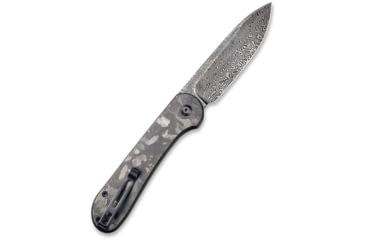 Image of CIVIVI Elementum Folding Knife, 3.47in, Damascus Blade, Carbon Fiber/Steel Handle, Marble/Black, C2103DS3