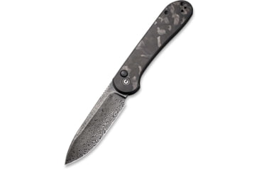 Image of CIVIVI Elementum Folding Knife, 3.47in, Damascus Blade, Carbon Fiber/Steel Handle, Marble/Black, C2103DS3
