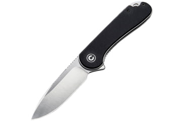 Image of CIVIVI Elementum Linerlock Black Folding Knife, 3 satin finish D2 tool steel blade, Black G10 handle, C907A