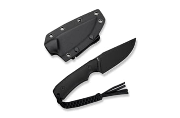 Image of CIVIVI Gander Fixed Blade Knife Black Canvas Micarta Contoured Handle (3.63" Black Stonewashed 14C28N Blade)