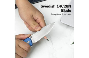 Image of CIVIVI Hyperpulse Flipper &amp; Thumb Stud &amp; Button Lock Knife Aluminum Handle 3.5inch 14c28n Blade C23087a-2 - C23087A-2