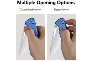 Image of CIVIVI Hyperpulse Flipper &amp; Thumb Stud &amp; Button Lock Knife Aluminum Handle 3.5inch 14c28n Blade C23087a-2 - C23087A-2