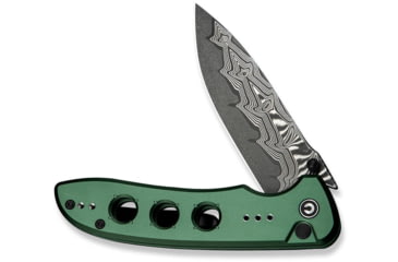 Image of CIVIVI Hyperpulse Flipper &amp; Thumb Stud &amp; Button Lock Knife Aluminum Handle 3.5inch Damascus Blade C23087a-ds1 - C23087A-DS1