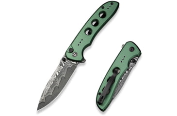 Image of CIVIVI Hyperpulse Flipper &amp; Thumb Stud &amp; Button Lock Knife Aluminum Handle 3.5inch Damascus Blade C23087a-ds1 - C23087A-DS1