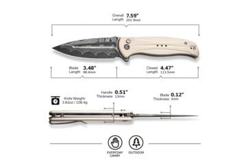 Image of CIVIVI Incindie Flipper &amp; Button Lock Knife - C23053-DS1