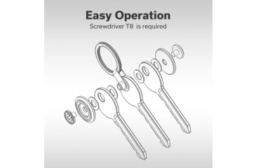 Image of CIVIVI Key Coin Aluminum Pocket Key Organizer, Red, CIV-C23056-1
