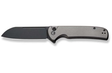 Image of CIVIVI Chevalier Folding Knife, 3.4in, Carbon Steel, Sheepsfoot Blade, Aluminum Gray Handle, C20022B3
