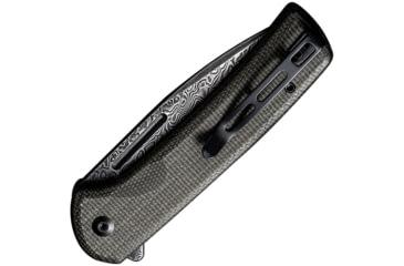 Image of Civivi Knife Conspirator 3.48'' Dk Green Micarta/blk Damascus