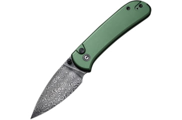 Image of Civivi Knife Quibit 2.98'' Green/damascus Button Lock