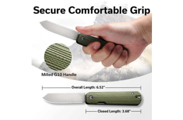 Image of Civivi Sendy Flipper Assisted Opening Folding Knife 2.83 in, Nitro-V, Spey Point Blade, G10 Green/Red Handle, C21004B1CP