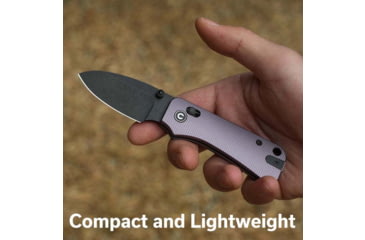 Image of Civivi Knives Baby Banter 2 2.34: Folding Drop Point Plain Black Stonewashed Nitro-V Steel Blade, Purple Textured Aluminum Handle,C23074-2