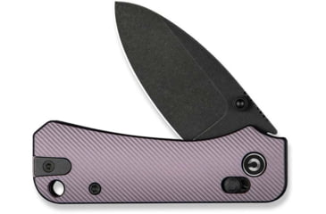 Image of Civivi Knives Baby Banter 2 2.34: Folding Drop Point Plain Black Stonewashed Nitro-V Steel Blade, Purple Textured Aluminum Handle,C23074-2