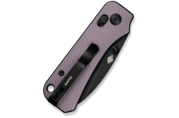 Image of Civivi Knives Baby Banter 2 2.34: Folding Drop Point Plain Black Stonewashed Nitro-V Steel Blade, Purple Textured Aluminum Handle,C23074-2