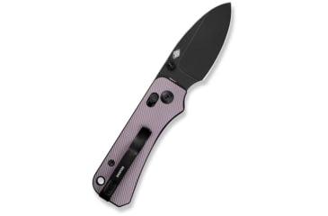 Image of Civivi Knives Baby Banter 2 2.34: Folding Drop Point Plain Black Stonewashed Nitro-V Steel Blade, Purple Textured Aluminum Handle,C23074-2