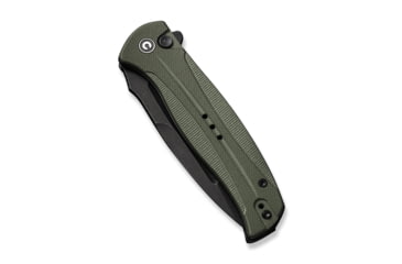 Image of Civivi Knives Incindie 3.48 Folding Spear Point Plain Black Stonewashed 14C28N Steel Blade, OD Green Textured G10 Handle,C23053-2