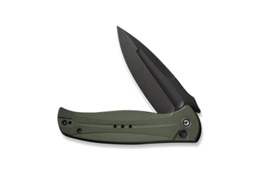 Image of Civivi Knives Incindie 3.48 Folding Spear Point Plain Black Stonewashed 14C28N Steel Blade, OD Green Textured G10 Handle,C23053-2