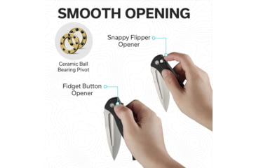 Image of Civivi Knives Incindie 3.48 Folding Spear Point Plain Stonewashed 14C28N Steel Blade, Black Textured G10 Handle,C23053-3