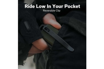 Image of Civivi Knives Neurohaptic EDC 3.74 Folding Clip Point Plain Black Stonewashed Nitro-V Steel Blade, OD Green Textured G10 Handle,C23080-3