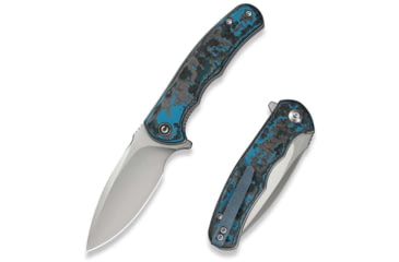 Image of CIVIVI Mini Praxis Flipper Knife Arctic Storm Fat Carbon Fiber Handle - C18026CB-1