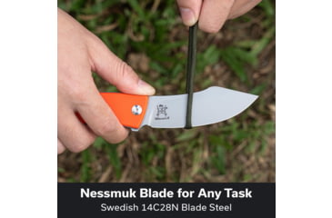 Image of CIVIVI Outlaw Muk Flipper &amp; Button Lock Knife Orange G10 Handle 3.47inch Stonewashed 14c28n Blade