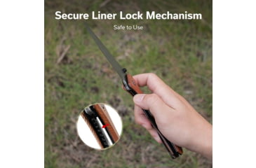 Image of CIVIVI Photonix Flipper &amp; Thumb Stud Knife Guibourtia Wood Handle 3.7inch Damascus Blade C23081b-ds1 - C23081B-DS1