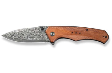 Image of CIVIVI Photonix Flipper &amp; Thumb Stud Knife Guibourtia Wood Handle 3.7inch Damascus Blade C23081b-ds1 - C23081B-DS1