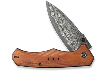 Image of CIVIVI Photonix Flipper &amp; Thumb Stud Knife Guibourtia Wood Handle 3.7inch Damascus Blade C23081b-ds1 - C23081B-DS1