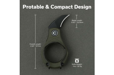 Image of CIVIVI Pyrus Slip Joint Utility Knife Od Green G10 Handle 0.65inch Black Stonewashed 14c28n Blade