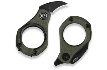 Image of CIVIVI Pyrus Folding Knife, 0.65in, 14C28N, Hawkbill Blade, G10 OD Green Handle, C23038-4