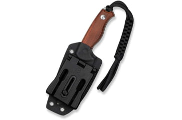Image of CIVIVI Timberbark Fixed Guibourtia Wood Handle 3.2inch Satin Finished 14c28n Blade C23094-4, With 1pc Black Lanyard, Black Kydex Sheath &amp; T-clip - C23094-4