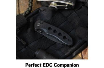 Image of CIVIVI Triptych Flipper &amp; Thumb Stud &amp; Button Lock Knife Black G10 Handle 2.97inch Black Stonewashed 14c28n Blade - C23085B-1