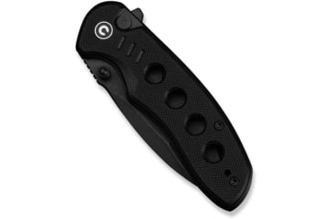 Image of CIVIVI Triptych Flipper &amp; Thumb Stud &amp; Button Lock Knife Black G10 Handle 2.97inch Black Stonewashed 14c28n Blade - C23085B-1